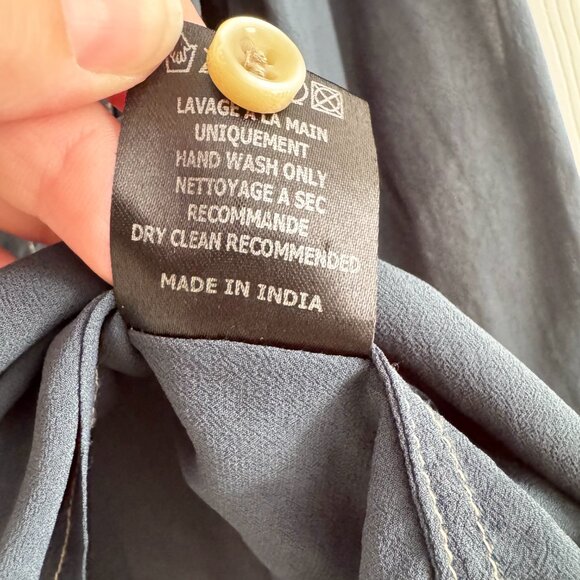 Isabel Marant Etoile "GINOS" crepe blouse in dark turquoise, size 36 (fits XS) - Picture 7 of 8